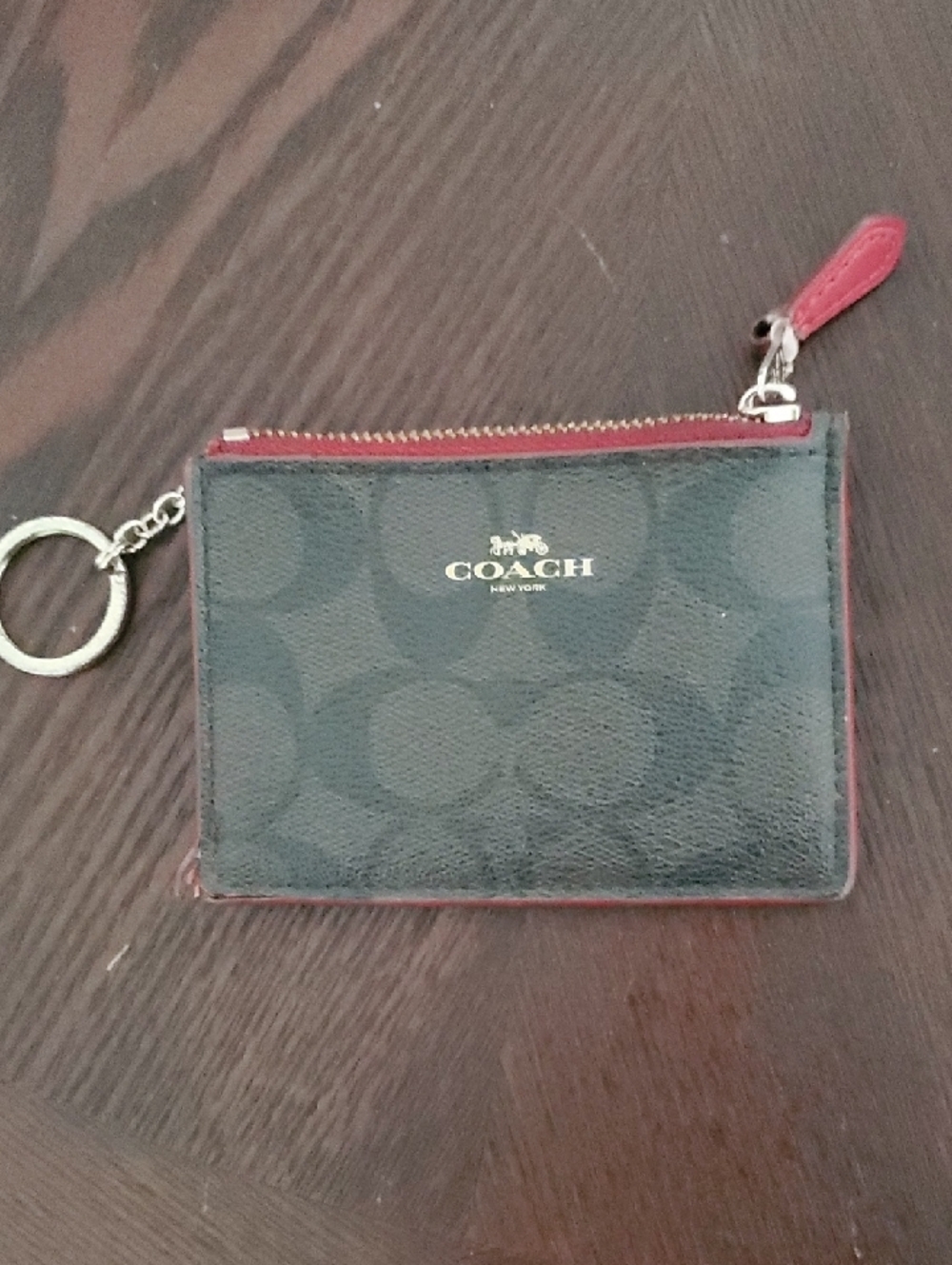 Black Coach Card Case Duo And Ralph Lauren Purple Leather Zip Key Pouch Vintage - Picture 3 of 8